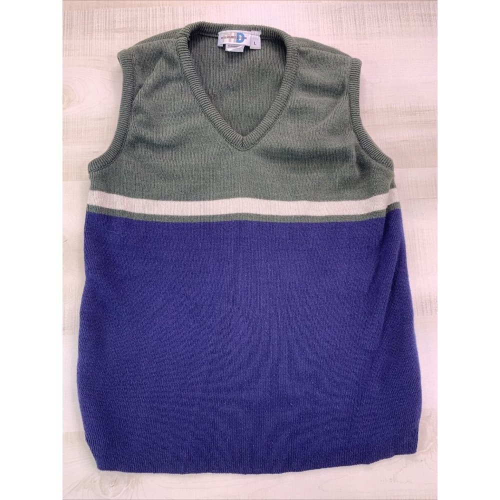 Vintage 90s USA PAUL HARRIS DESIGN UNISEX SWEATER VEST LARGE USA Made-62A